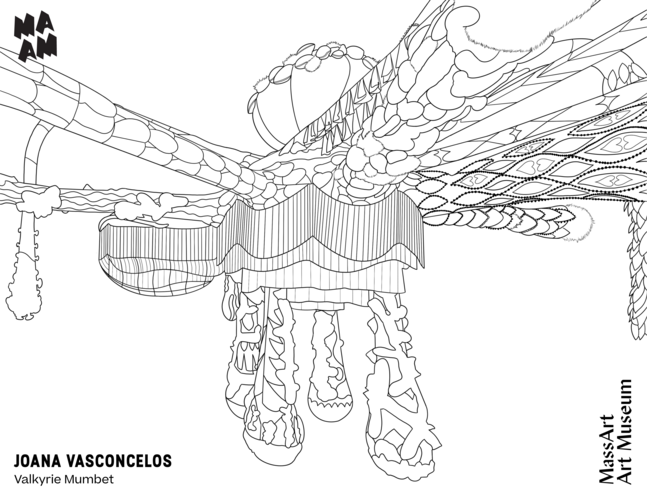 Installation of Joana Vasconcelos, Valkyrie Mumbet at MAAM Coloring Page
